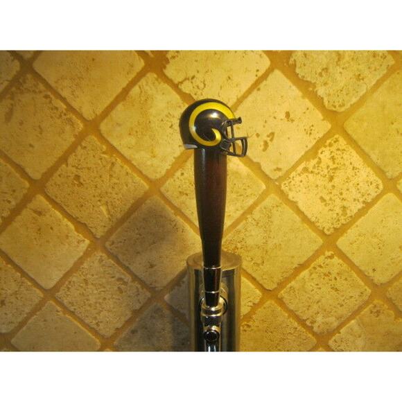 NFL Rams Beer Tap Handle Team Los Angeles Football Kegerator Brown Wood - Picture 1 of 4